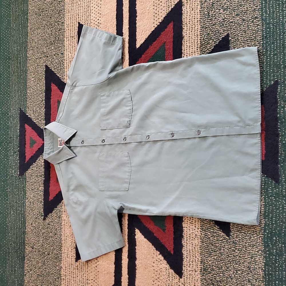 Big Bill Sage Green Button Down Tee Shirt